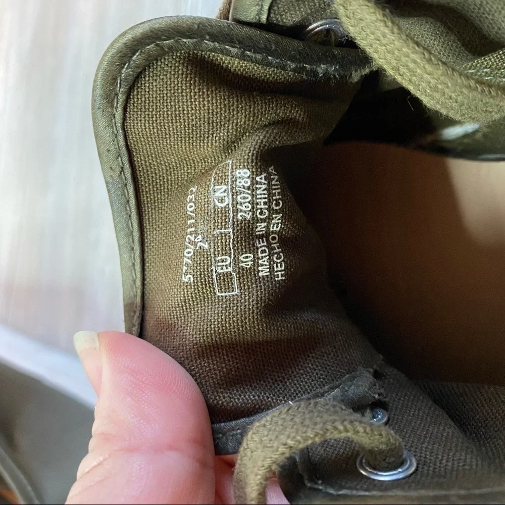 Olive satin lace up sneakers with chunky white soles size 40 Pull & Bear